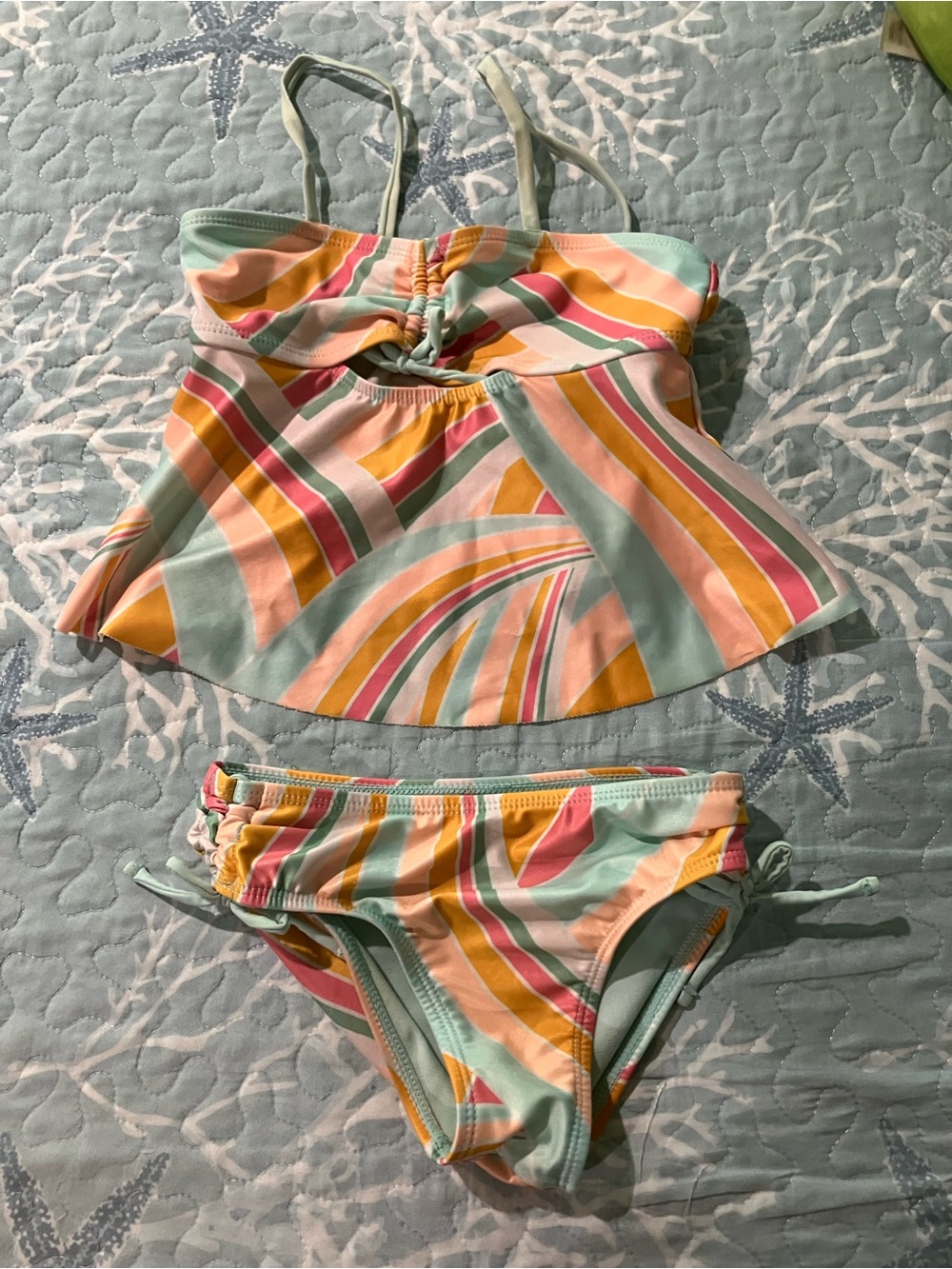 Wonder Nation 2 piece swim wear girls size 6/6X